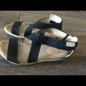 ECCO Sandals - soft black leather SIZE 36